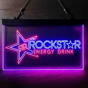 Rockstar Energy Drink RR Logo 2 Neon-Like LED Sign