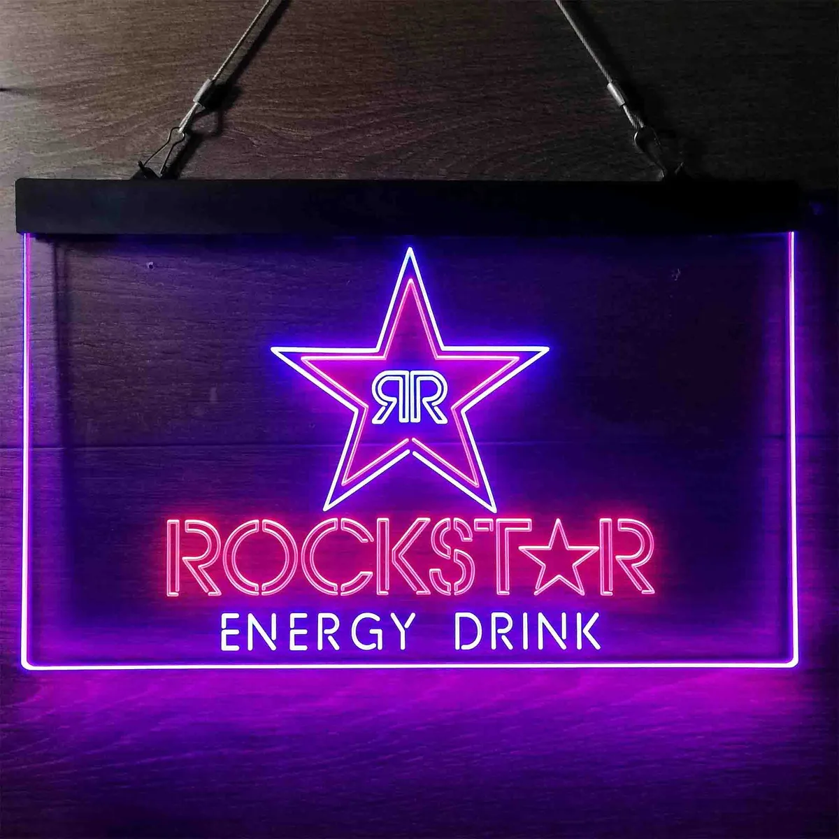Rockstar Energy Drink RR Logo Neon-Like LED Sign