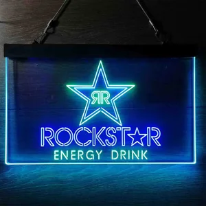 Rockstar Energy Drink RR Logo Neon-Like LED Sign