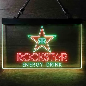 Rockstar Energy Drink RR Logo Neon-Like LED Sign