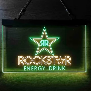 Rockstar Energy Drink RR Logo Neon-Like LED Sign
