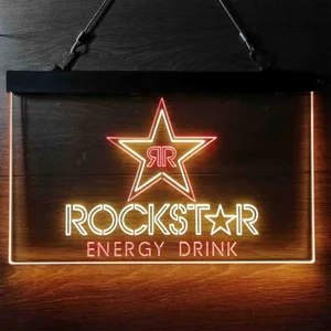 Rockstar Energy Drink RR Logo Neon-Like LED Sign