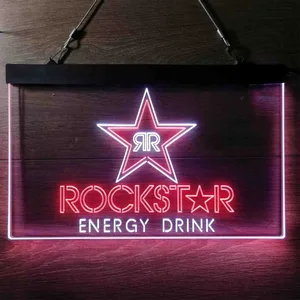 Rockstar Energy Drink RR Logo Neon-Like LED Sign