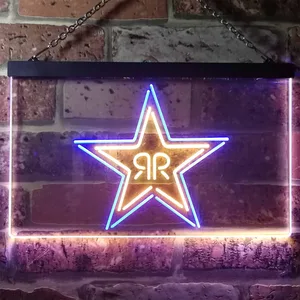 Rockstar Energy - RR Star Logo Neon-Like LED Sign