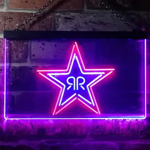 Rockstar Energy - RR Star Logo Neon-Like LED Sign