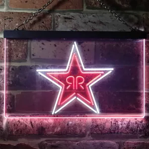 Rockstar Energy - RR Star Logo Neon-Like LED Sign