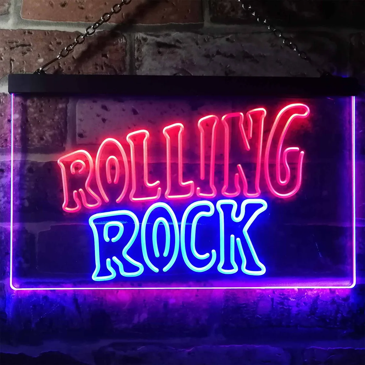 Rolling Rock Banner Neon-Like LED Sign