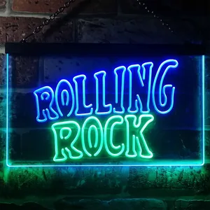 Rolling Rock Banner Neon-Like LED Sign