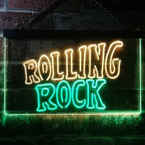 Rolling Rock Banner Neon-Like LED Sign