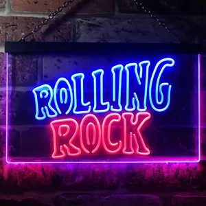 Rolling Rock Banner Neon-Like LED Sign