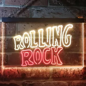 Rolling Rock Banner Neon-Like LED Sign
