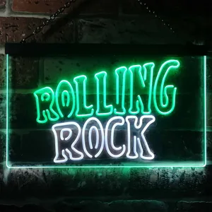 Rolling Rock Banner Neon-Like LED Sign