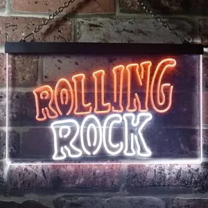 Rolling Rock Banner Neon-Like LED Sign