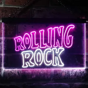 Rolling Rock Banner Neon-Like LED Sign