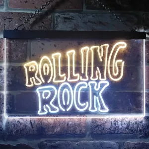 Rolling Rock Banner Neon-Like LED Sign