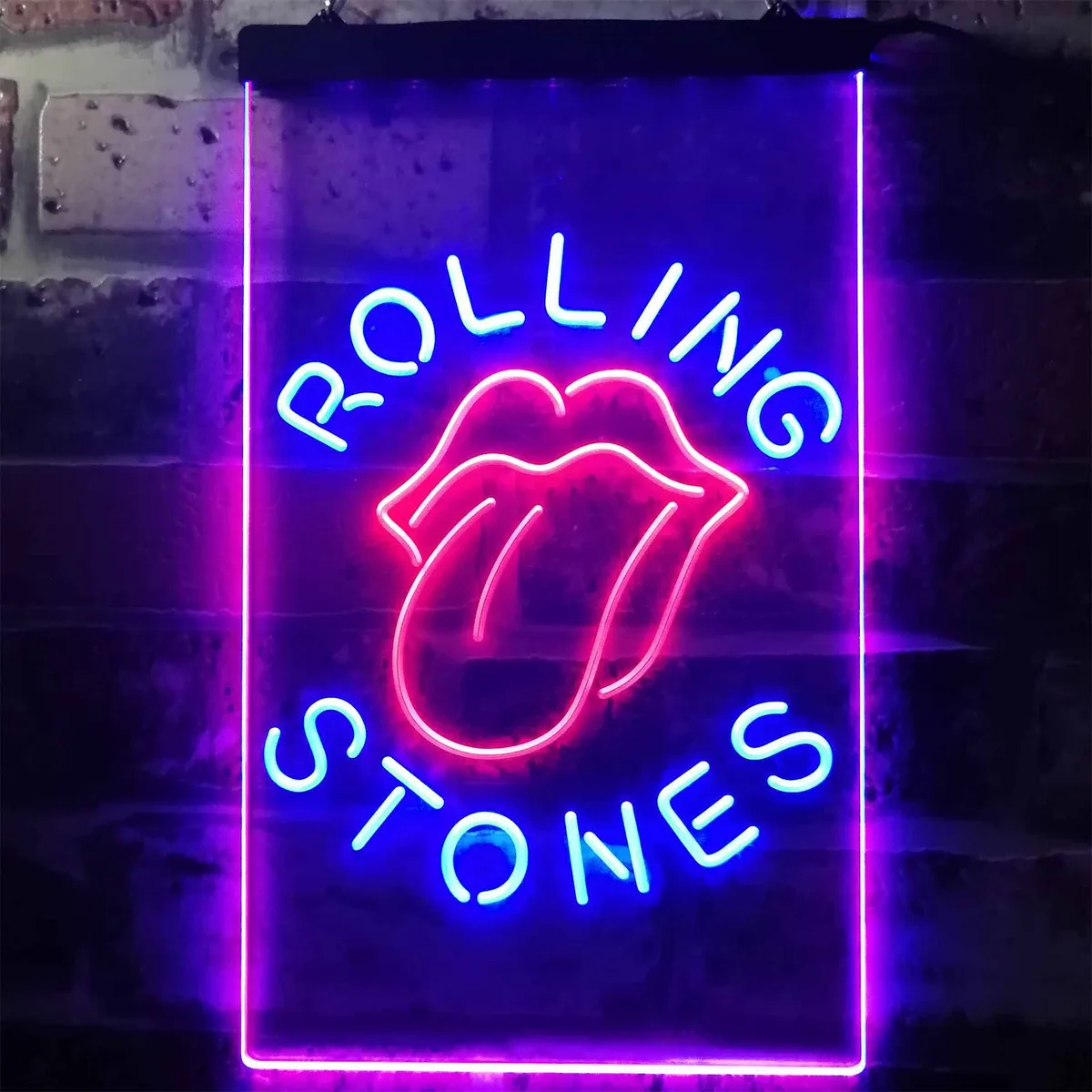 Rolling Stones Tongue Lips Neon-Like LED Sign