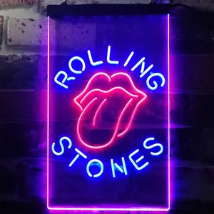 Rolling Stones Tongue Lips Neon-Like LED Sign