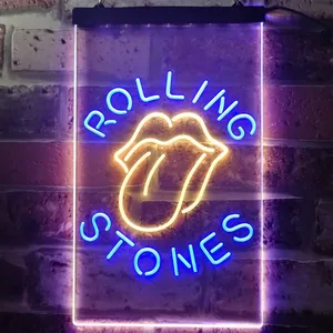 Rolling Stones Tongue Lips Neon-Like LED Sign