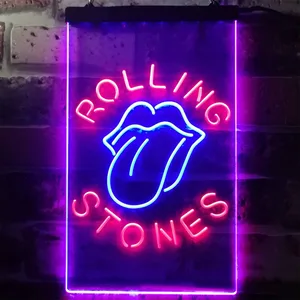 Rolling Stones Tongue Lips Neon-Like LED Sign