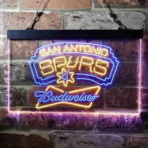San Antonio Spurs Budweiser Neon-Like LED Sign