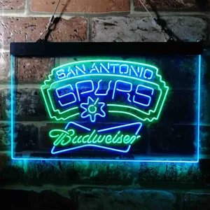 San Antonio Spurs Budweiser Neon-Like LED Sign