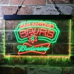 San Antonio Spurs Budweiser Neon-Like LED Sign