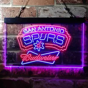 San Antonio Spurs Budweiser Neon-Like LED Sign