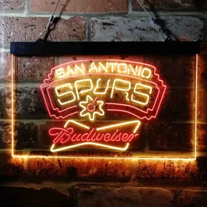 San Antonio Spurs Budweiser Neon-Like LED Sign