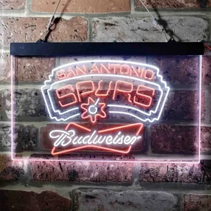 San Antonio Spurs Budweiser Neon-Like LED Sign