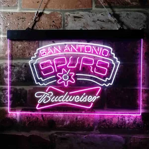 San Antonio Spurs Budweiser Neon-Like LED Sign