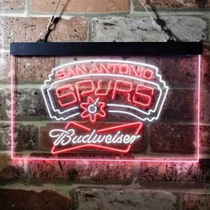 San Antonio Spurs Budweiser Neon-Like LED Sign