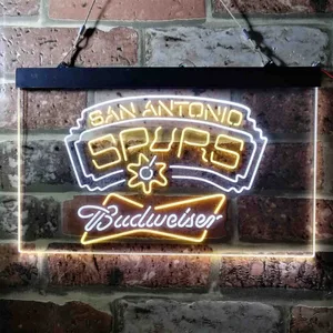 San Antonio Spurs Budweiser Neon-Like LED Sign