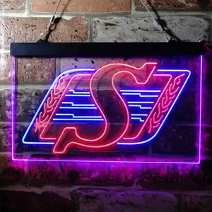 Saskatchewan Roughriders Logo Neon-Like LED Sign