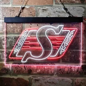 Saskatchewan Roughriders Logo Neon-Like LED Sign