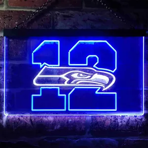 Seattle Seahawks 12th man Neon-Like LED Sign