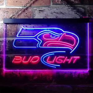 Seattle Seahawks Bud Light 2 Neon-Like LED Sign