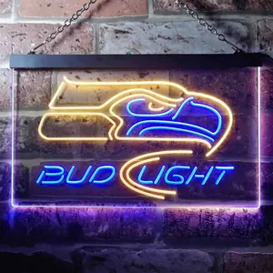 Seattle Seahawks Bud Light 2 Neon-Like LED Sign