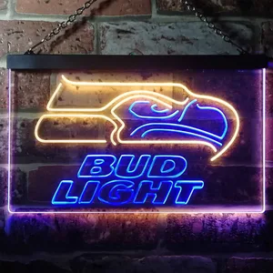 Seattle Seahawks Bud Light Neon-Like LED Sign