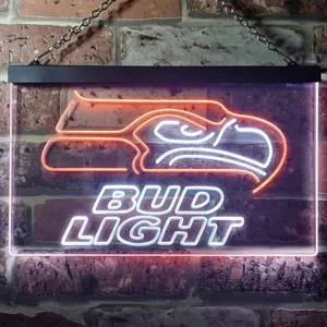 Seattle Seahawks Bud Light Neon-Like LED Sign