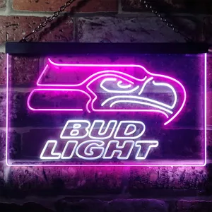 Seattle Seahawks Bud Light Neon-Like LED Sign