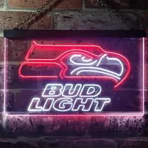 Seattle Seahawks Bud Light Neon-Like LED Sign