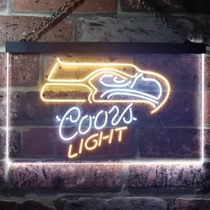 Seattle Seahawks Coors Light Neon-Like LED Sign