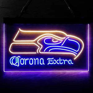 Seattle Seahawks Corona Extra Neon-Like LED Sign