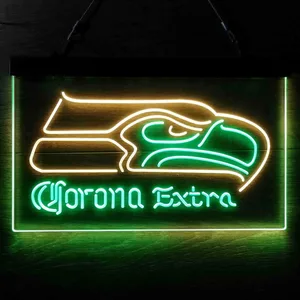 Seattle Seahawks Corona Extra Neon-Like LED Sign