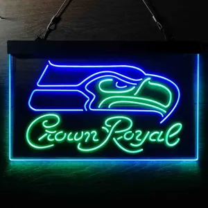 Seattle Seahawks Crown Royal Neon-Like LED Sign