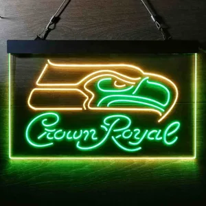 Seattle Seahawks Crown Royal Neon-Like LED Sign
