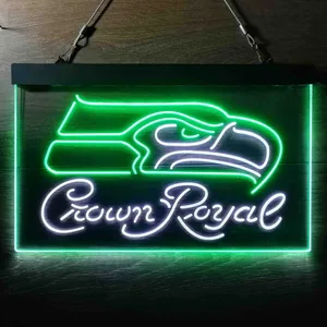 Seattle Seahawks Crown Royal Neon-Like LED Sign