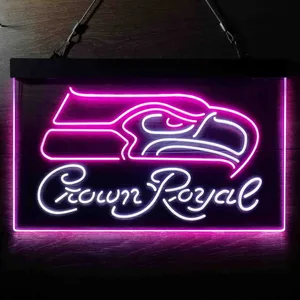 Seattle Seahawks Crown Royal Neon-Like LED Sign