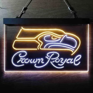 Seattle Seahawks Crown Royal Neon-Like LED Sign