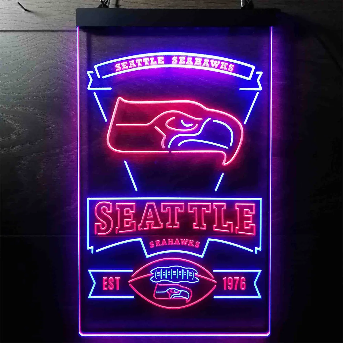 Seattle Seahawks EST 1976 Neon-Like LED Sign